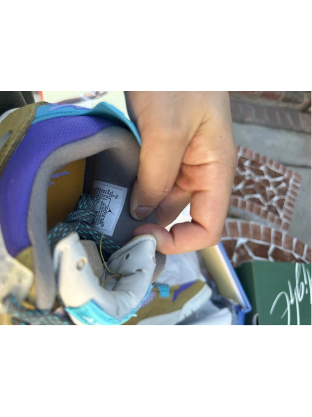 Air Jordan 4 Union Desert Moss- DJ5718300 - Picture 8 of 9